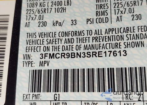 2025 Ford Bronco Sport Big Bend z USA, uszkodzony, nr VIN 3FMCR9BN3SRE17613